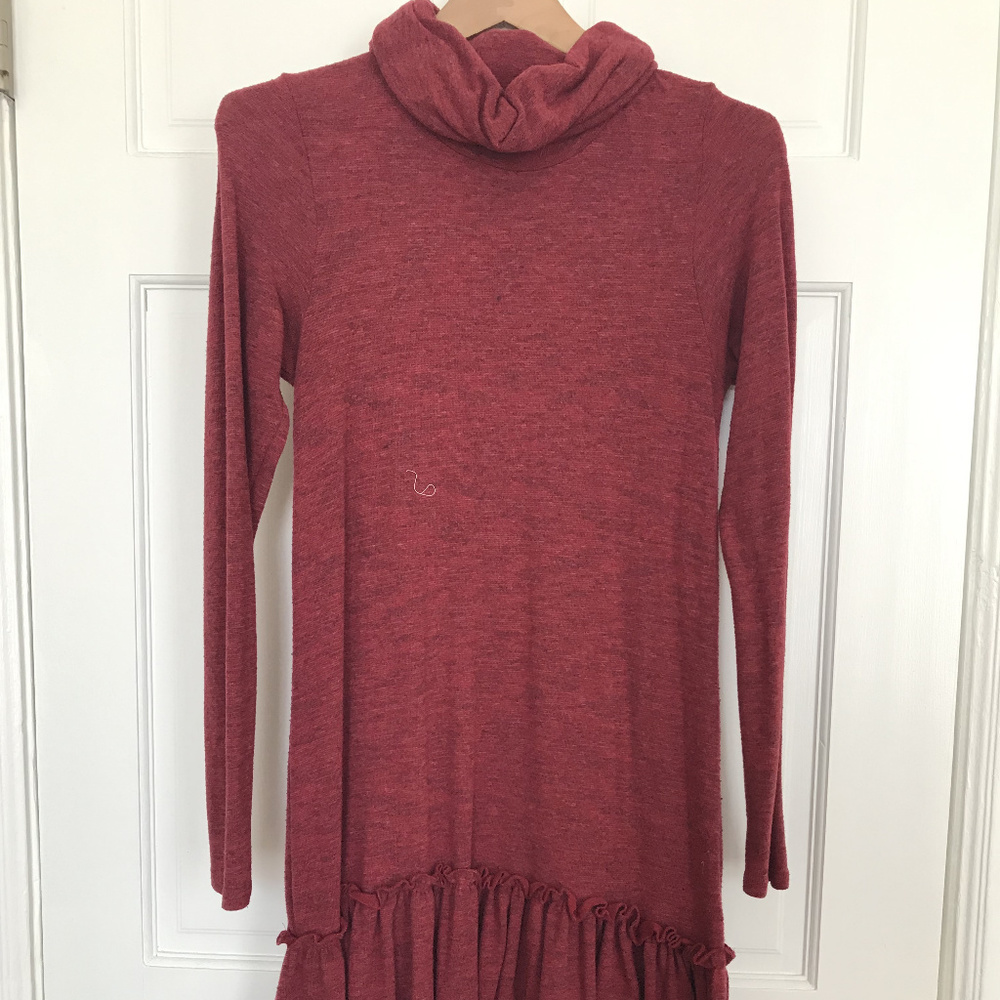 Burgandy sweater dress,